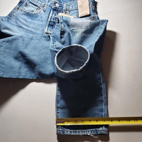 Levi's 501 Straight Leg Patch Jeans NWT sz 27W - Picture 13 of 16